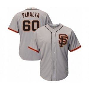 San Francisco Giants #60 Wandy Peralta Grey Alternate Flex Base Authentic Collection Baseball Player Jersey