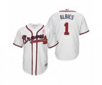 Ozzie Albies Atlanta Braves #1 White 2019 Mother's Day Cool Base Jersey