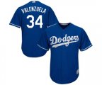 Los Angeles Dodgers #34 Fernando Valenzuela Authentic Royal Blue Alternate Cool Base Baseball Jersey