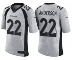 Denver Broncos #22 C.J. Anderson 2016 Gridiron Gray II NFL Limited Jersey