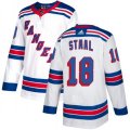 New York Rangers #18 Marc Staal Authentic White Away NHL Jersey