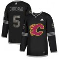Calgary Flames #5 Mark Giordano Black Authentic Classic Stitched NHL Jersey