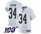 Oakland Raiders #34 Bo Jackson White Vapor Untouchable Limited Player 100th Season Football Jersey