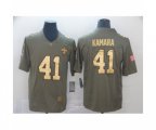 New Orleans Saints #41 Alvin Kamara Limited Olive 2017 Salute to Service Football Jerseys