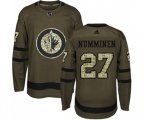 Winnipeg Jets #27 Teppo Numminen Premier Green Salute to Service NHL Jersey