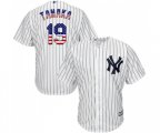 New York Yankees #19 Masahiro Tanaka Replica White USA Flag Fashion Baseball Jersey