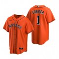 Nike Houston Astros #1 Carlos Correa Orange Alternate Stitched Baseball Jersey