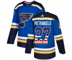 Adidas St. Louis Blues #27 Alex Pietrangelo Authentic Blue USA Flag Fashion NHL Jersey
