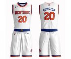 New York Knicks #20 Allan Houston Swingman White Basketball Suit Jersey - Association Edition