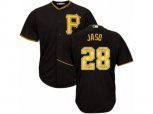 Pittsburgh Pirates #28 John Jaso Authentic Black Team Logo Fashion Cool Base MLB Jersey