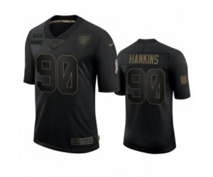 Las Vegas Raiders #90 Johnathan Hankins Black 2020 Salute to Service Limited Jersey