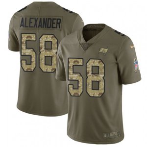 Tampa Bay Buccaneers #58 Kwon Alexander Limited Olive Camo 2017 Salute to Service NFL Jersey