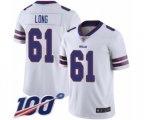 Buffalo Bills #61 Spencer Long White Vapor Untouchable Limited Player 100th Season Football Jersey