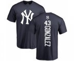 New York Yankees #43 Gio Gonzalez Navy Blue Backer T-Shirt