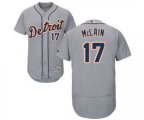 Detroit Tigers #17 Denny McLain Grey Road Flex Base Authentic Collection Baseball Jersey