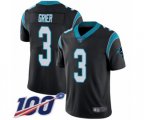Carolina Panthers #3 Will Grier Black Team Color Vapor Untouchable Limited Player 100th Season Football Jersey