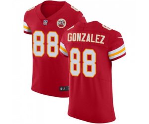 Kansas City Chiefs #88 Tony Gonzalez Red Team Color Vapor Untouchable Elite Player Football Jersey