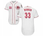 Cincinnati Reds #33 Jesse Winker White Home Flex Base Authentic Collection Baseball Jersey