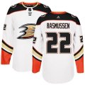 Anaheim Ducks #22 Dennis Rasmussen Authentic White Away NHL Jersey