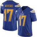 Los Angeles Chargers #17 Philip Rivers Elite Electric Blue Rush Vapor Untouchable NFL Jersey