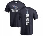 Tennessee Titans #8 Marcus Mariota Navy Blue Backer T-Shirt