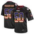 Kansas City Chiefs #50 Justin Houston Elite Black USA Flag Fashion NFL Jersey