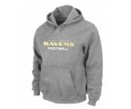 Baltimore Ravens Authentic font Pullover Hoodie Grey