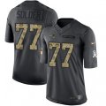 New England Patriots #77 Nate Solder Limited Black 2016 Salute to Service NFL Jersey