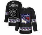 Adidas New York Rangers #33 Fredrik Claesson Authentic Black Team Logo Fashion NHL Jersey