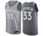Minnesota Timberwolves #33 Robert Covington Authentic Gray NBA Jersey - City Edition