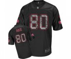 San Francisco 49ers #80 Jerry Rice Authentic Sideline Black United Throwback Football Jersey