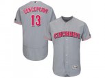 Cincinnati Reds #13 Dave Concepcion Grey Flexbase Authentic Collection Stitched MLB Jersey