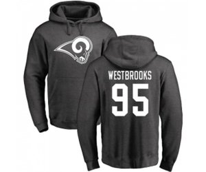 Los Angeles Rams #95 Ethan Westbrooks Ash One Color Pullover Hoodie