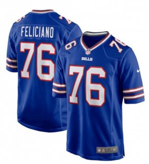 Buffalo Bills #76 Jon Feliciano Nike Royal Vapor Limited Jersey