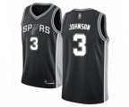 San Antonio Spurs #3 Keldon Johnson Swingman Black Basketball Jersey - Icon Edition