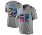Chicago Bears #52 Khalil Mack Multi-Color 2020 NFL Crucial Catch NFL Jersey Greyheather