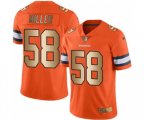 Denver Broncos #58 Von Miller Limited Orange Gold Rush Football Jersey
