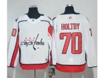 Washington Capitals #70 Braden Holtby White Road Authentic Stitched NHL Jersey