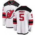 New Jersey Devils #5 Dalton Prout Fanatics Branded White Away Breakaway NHL Jersey