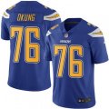 Los Angeles Chargers #76 Russell Okung Elite Electric Blue Rush Vapor Untouchable NFL Jersey