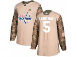 Washington Capitals #5 Rod Langway Camo Authentic Veterans Day Stitched NHL Jersey