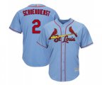 St. Louis Cardinals #2 Red Schoendienst Replica Light Blue Alternate Cool Base Baseball Jersey
