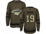 Minnesota Wild #19 Luke Kunin Green Salute to Service Stitched NHL Jersey