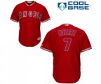 Los Angeles Angels of Anaheim #7 Zack Cozart Replica Red Alternate Cool Base Baseball Jersey