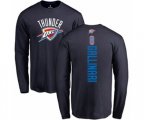 Oklahoma City Thunder #8 Danilo Gallinari Navy Blue Backer Long Sleeve T-Shirt