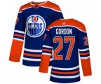 Edmonton Oilers #27 Boyd Gordon Premier Royal Blue Alternate NHL Jersey