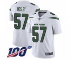 New York Jets #57 C.J. Mosley White Vapor Untouchable Limited Player 100th Season Football Jersey