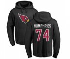 Arizona Cardinals #74 D.J. Humphries Black Name & Number Logo Pullover Hoodie