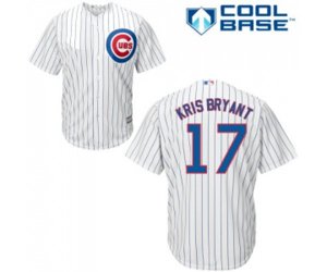 Chicago Cubs #17 Kris Bryant Replica White Home Cool Base Baseball Jersey