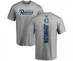Los Angeles Rams #43 John Johnson Ash Backer T-Shirt
